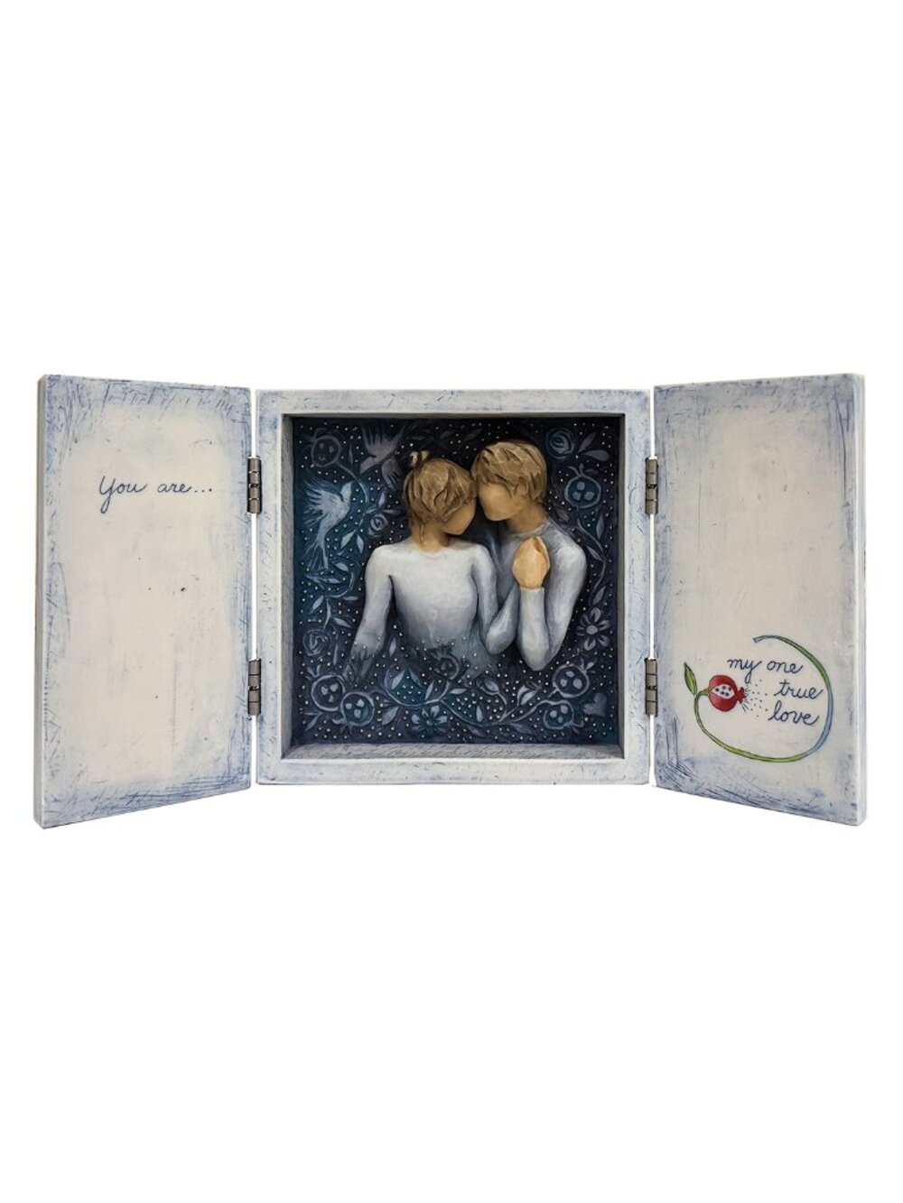 WILLOW TREE Susan Lordi Duet 2015 Hinged Wall Sculpture Bas Relief Resin RARE